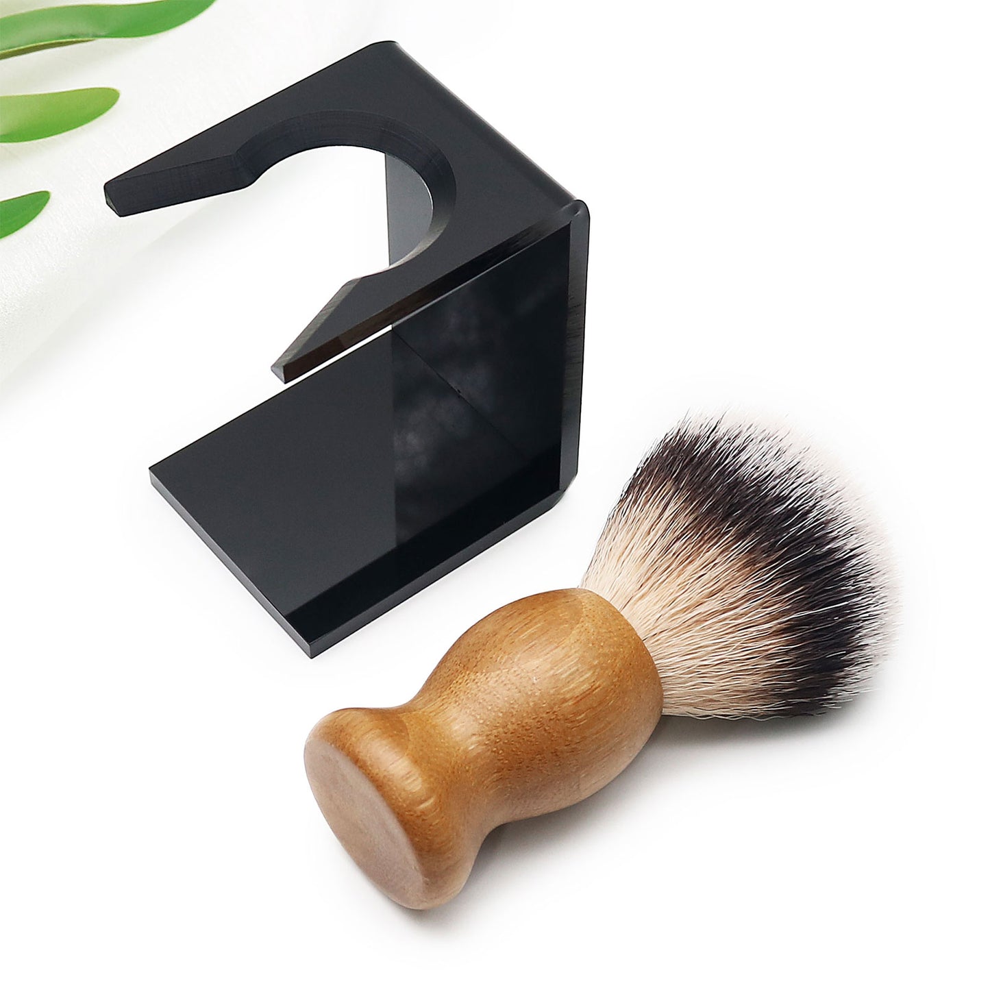 Professional Men's Grooming Synthetic Bamboo Wood Handle Brush Beard Shave Tool Practical