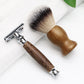 Eco-Friendly Twin Blade Wood Handle  Delicate Home Shaving Safety Razor