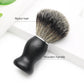 Black Wood Grain Silvertip Synthetic Hair Shaving Brush For Men's Beard Care