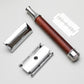 Red Wood Handle Edge Safety Razor For Men Skin Care