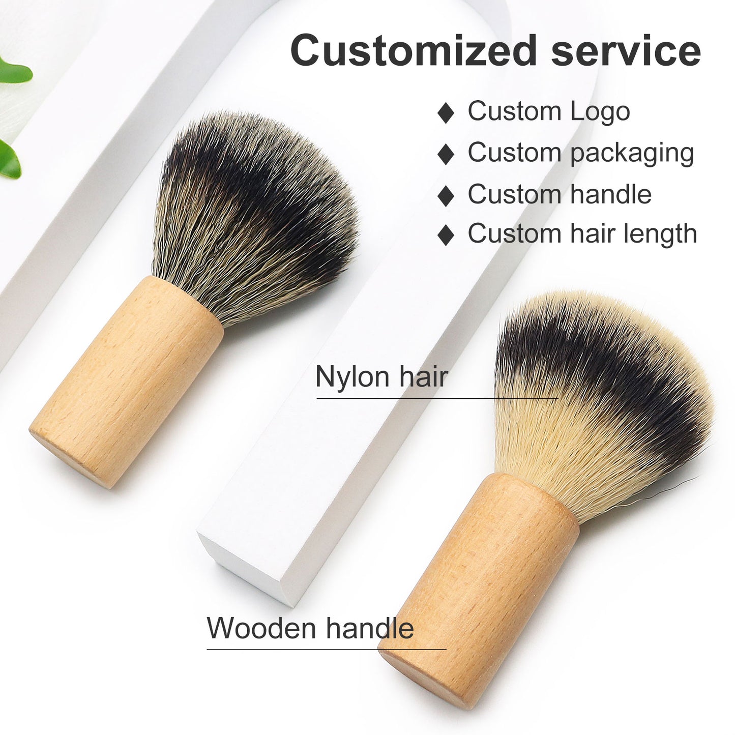 High Quality Shaving Brush for Men Custom Wood Package Handle