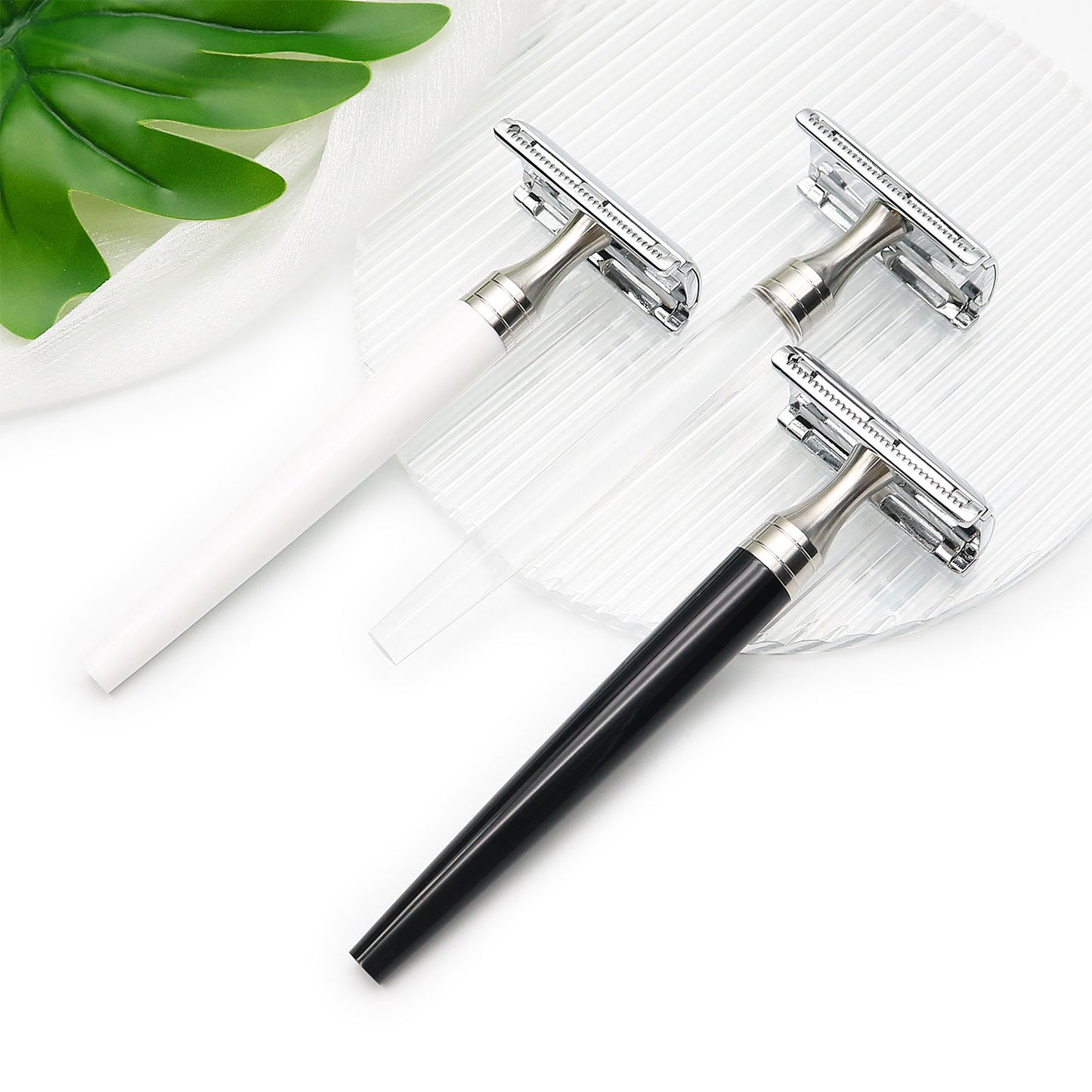 Natural Acrylic handle Safety Razor Zinc Alloy Double Edge Safety Razor