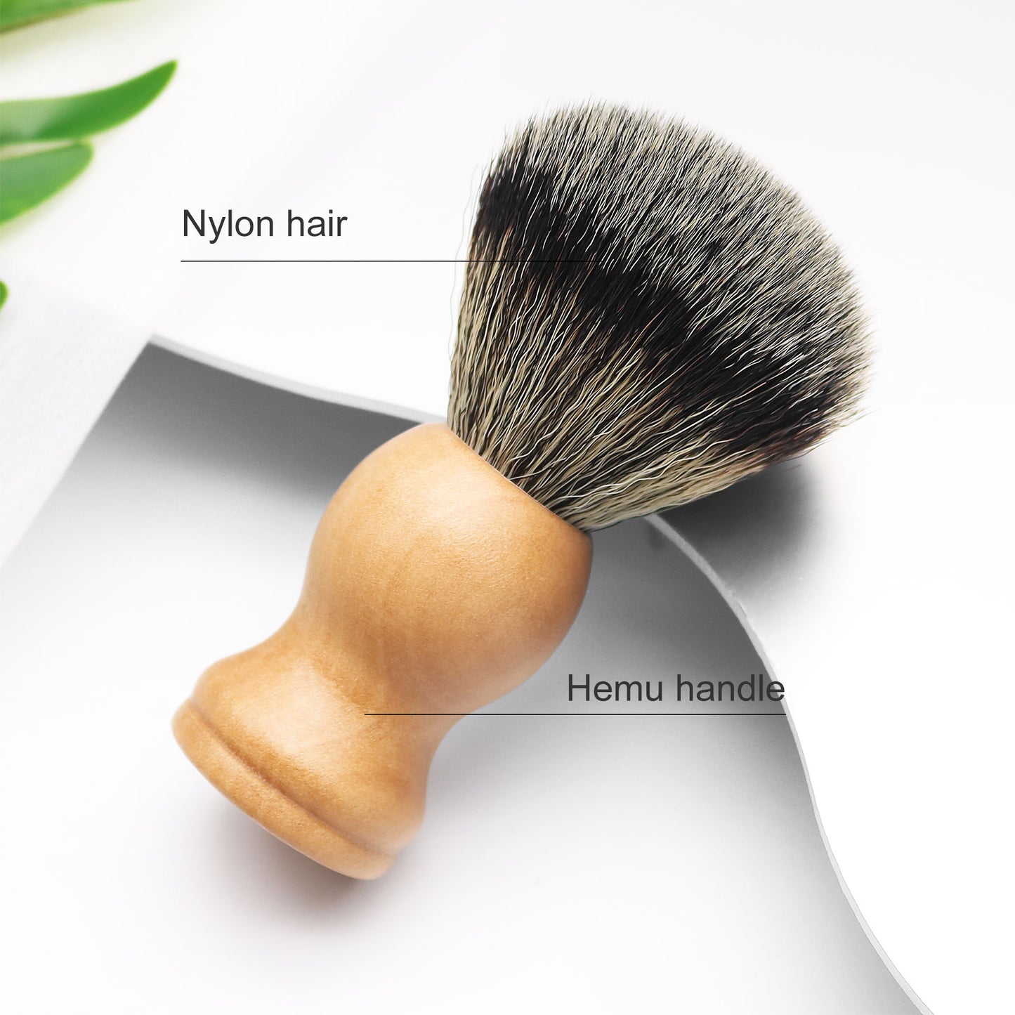 Promotion Private Label Men's Grooming Synthetic Hair Wood Grain Shaving Brush