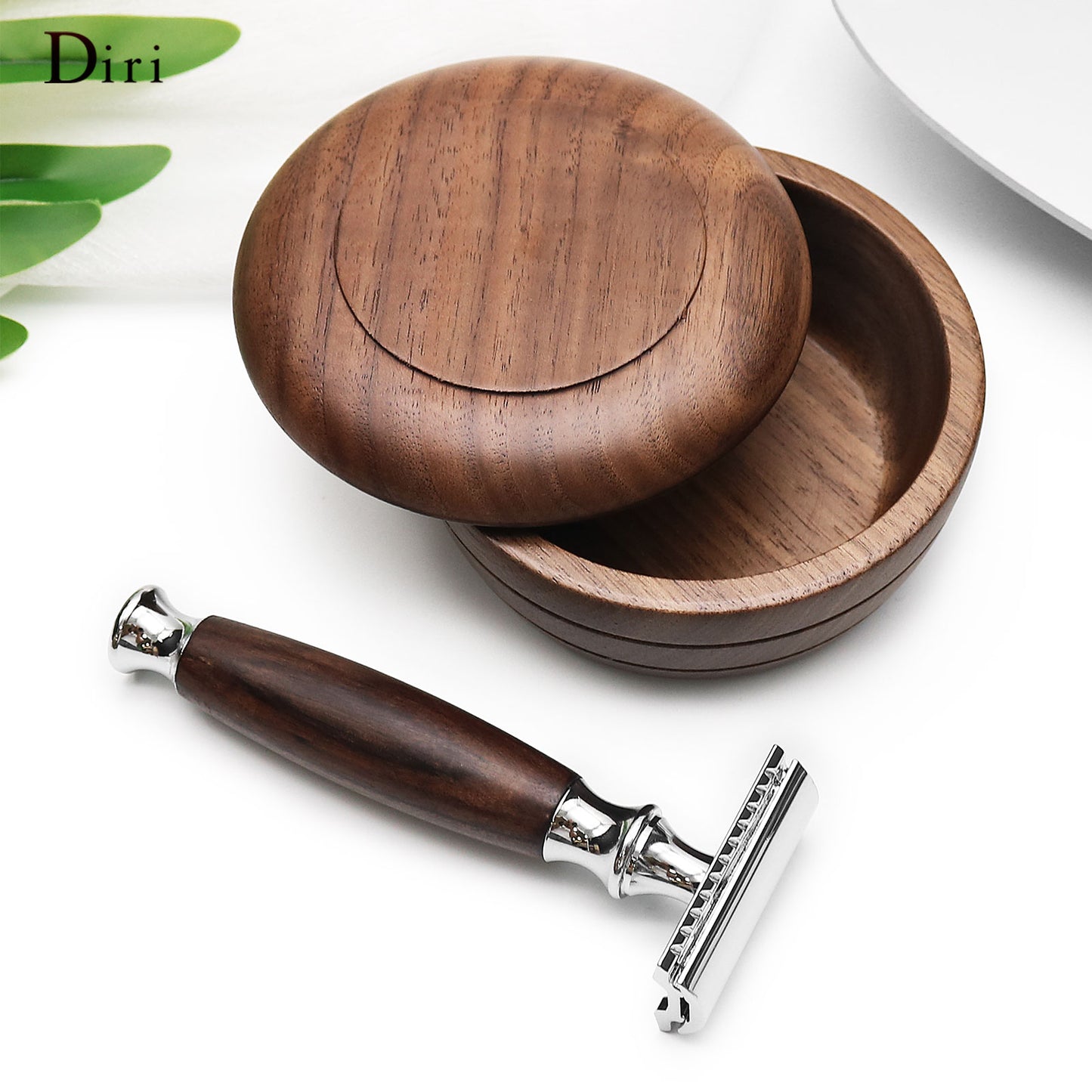 Modern  Eco-Friendly Mahogany Handle Safety Razor for Men or Women