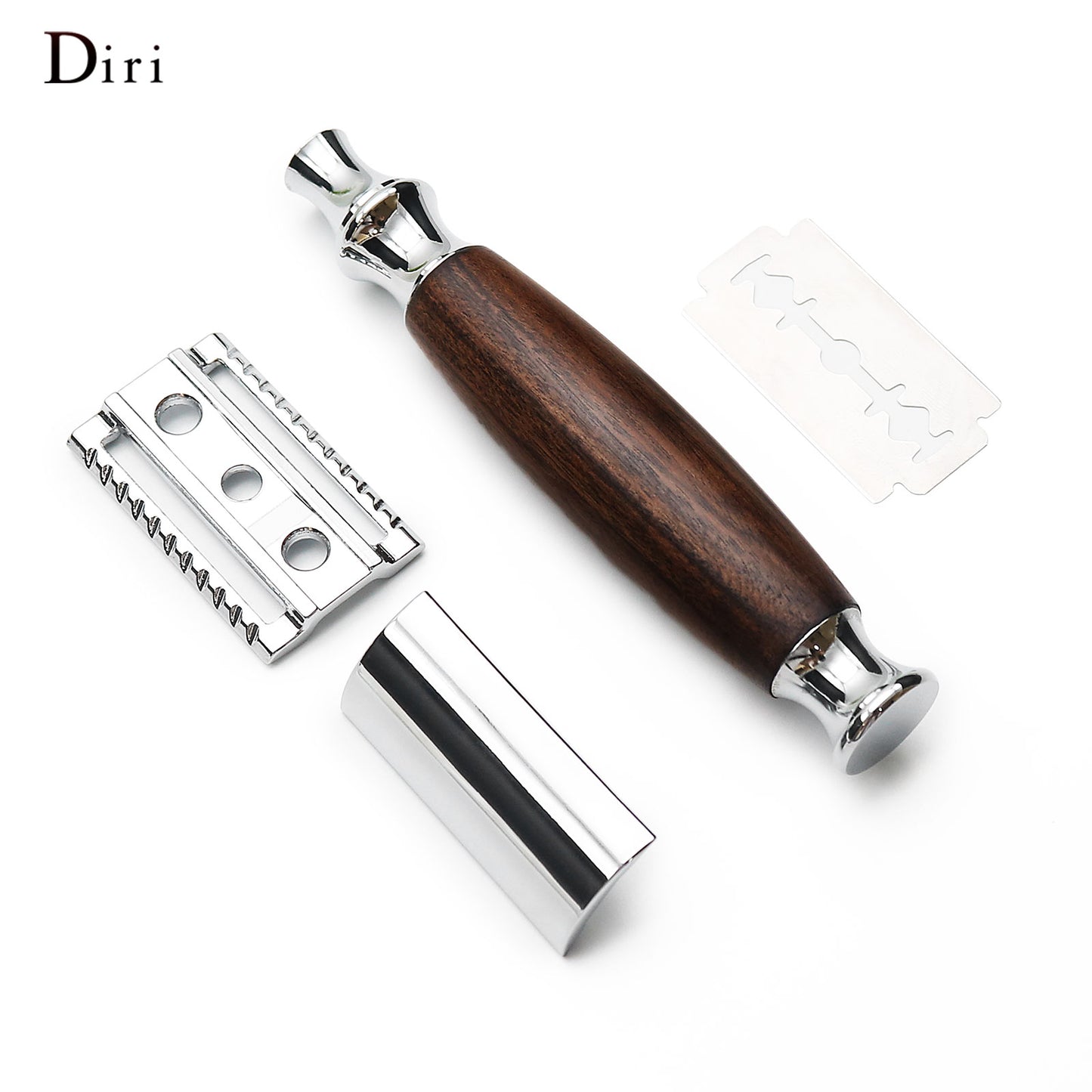 Modern  Eco-Friendly Mahogany Handle Safety Razor for Men or Women