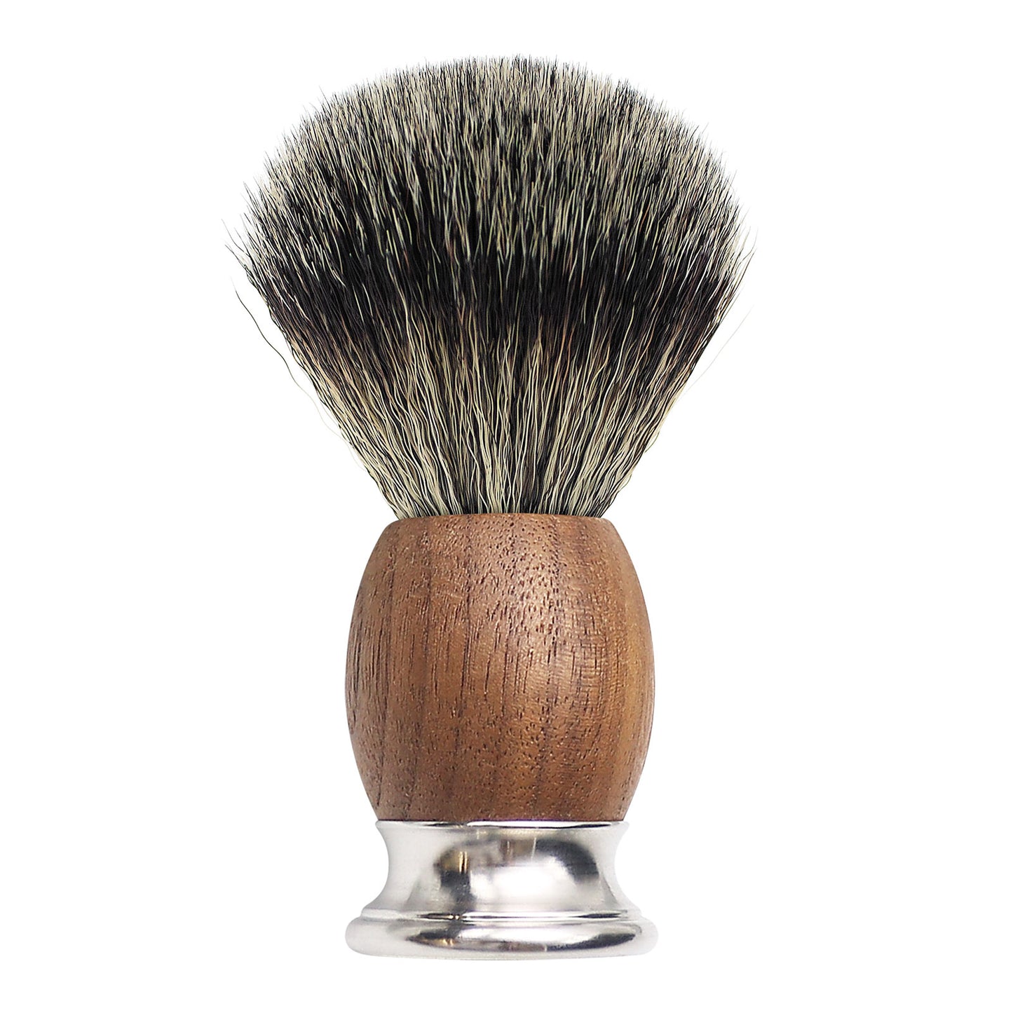 High-Grade Walnut Handle with Chrome Base Long Loft Dense Synthetic Bristle Shaving Brush