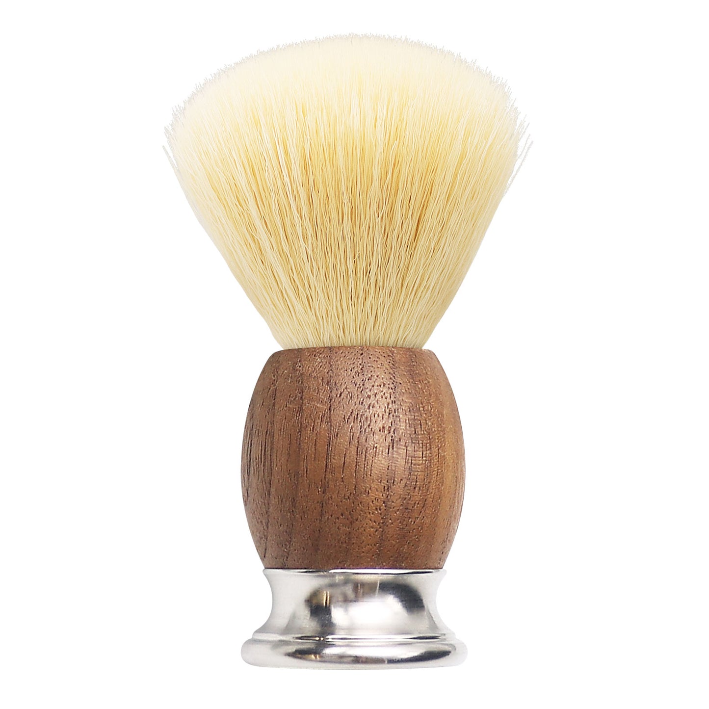 High-Grade Walnut Handle with Chrome Base Long Loft Dense Synthetic Bristle Shaving Brush